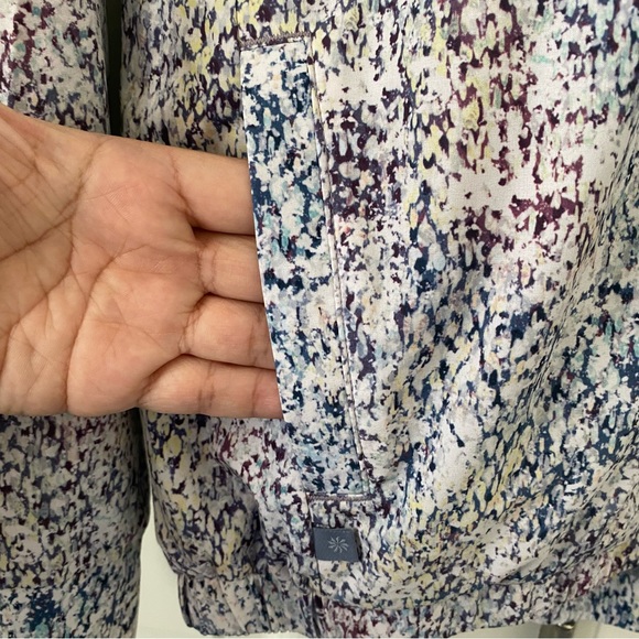 Athleta Girl Ice Storm Full Zip Jacket Sz Large Blue White - Picture 4 of 10